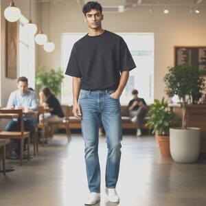 Buffalo David Bitton Ash-X Slim Stretch Straight Zip Acid Wash 36X30 (Real 39")